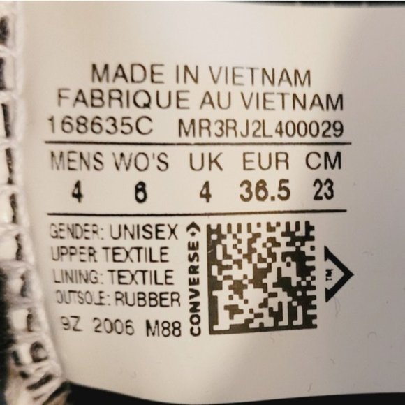 Converse UNT1TL3D Hi White University Red Black Women's 6 - Picture 6 of 6